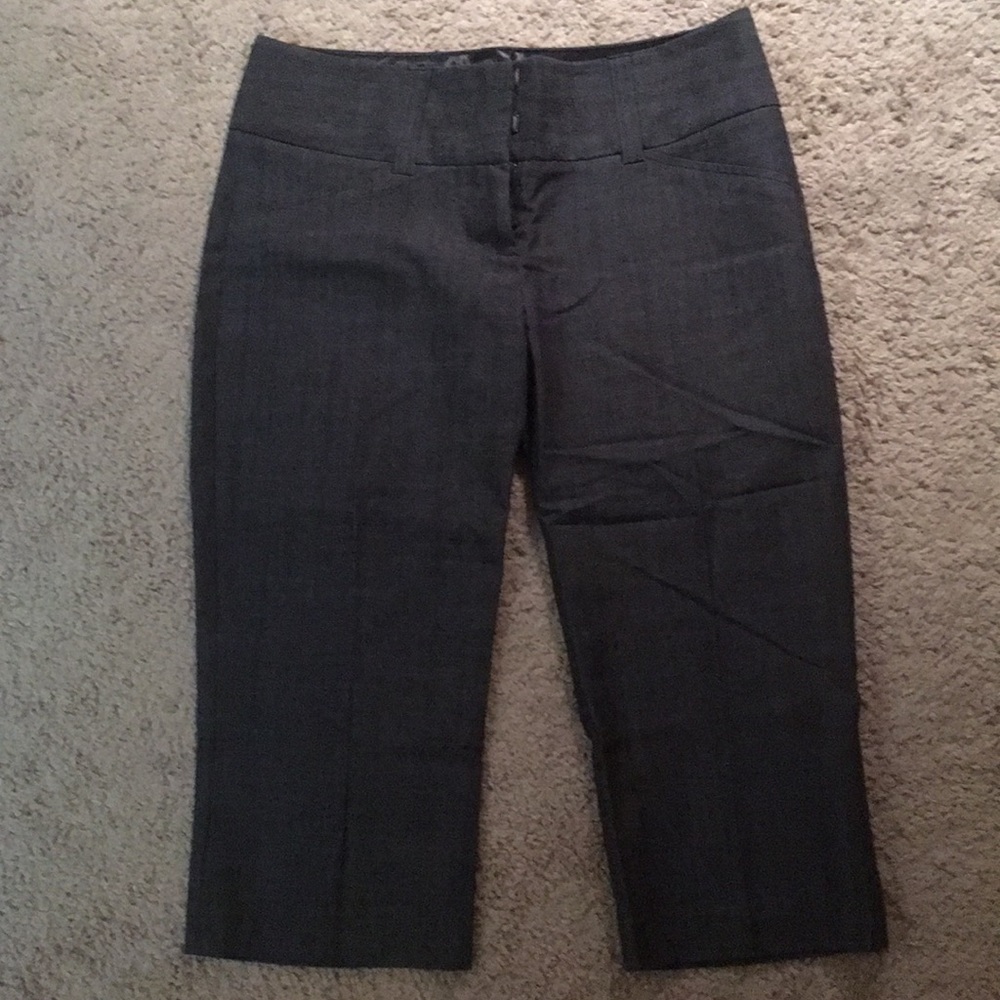 Charcoal Gray Cropped Dress Pants